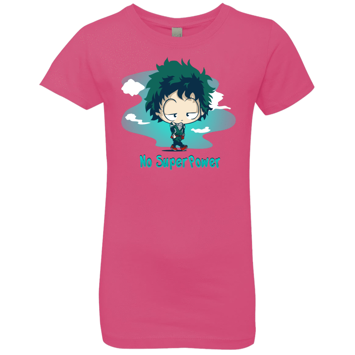 T-Shirts Hot Pink / YXS No Super Power Girls Premium T-Shirt