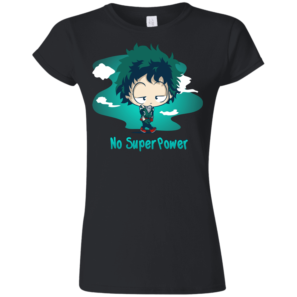 T-Shirts Black / S No Super Power Junior Slimmer-Fit T-Shirt