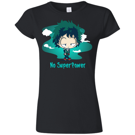 T-Shirts Black / S No Super Power Junior Slimmer-Fit T-Shirt