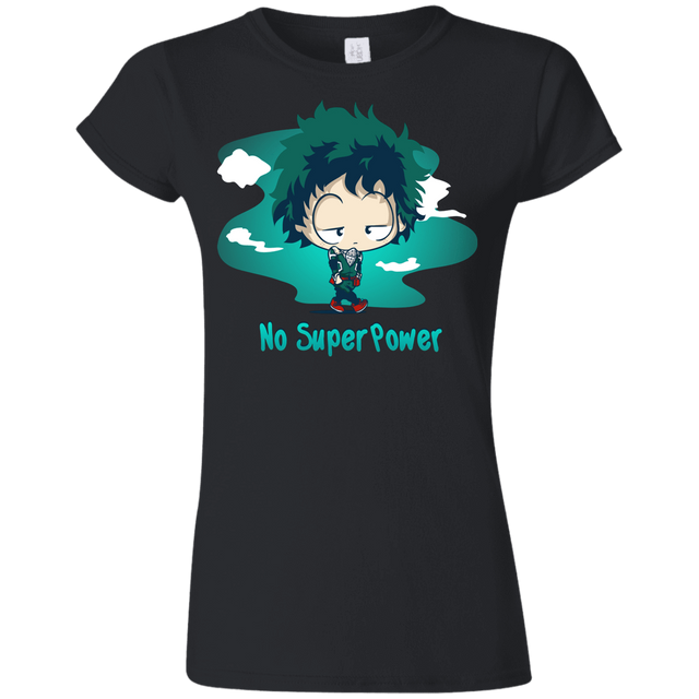 T-Shirts Black / S No Super Power Junior Slimmer-Fit T-Shirt