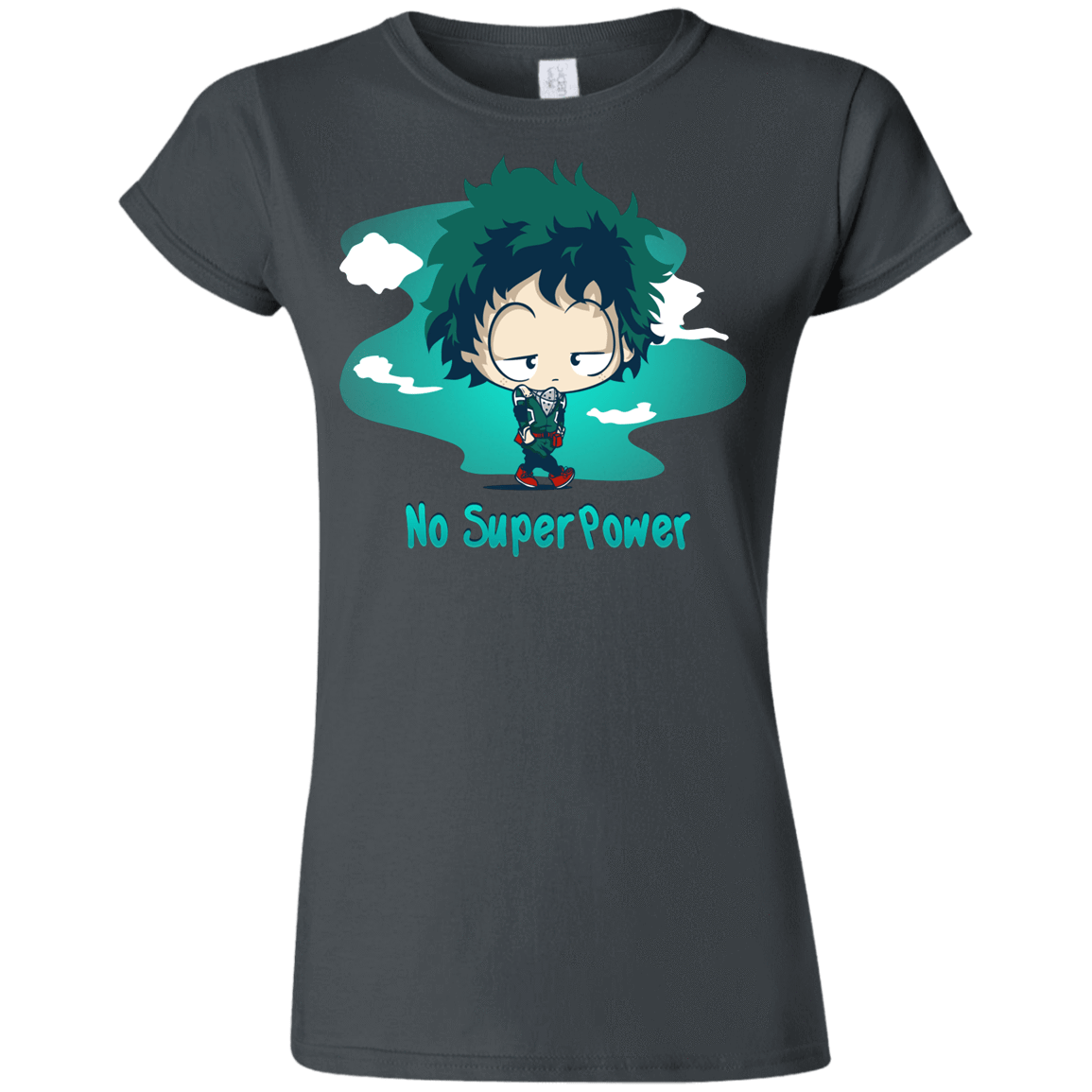 T-Shirts Charcoal / S No Super Power Junior Slimmer-Fit T-Shirt