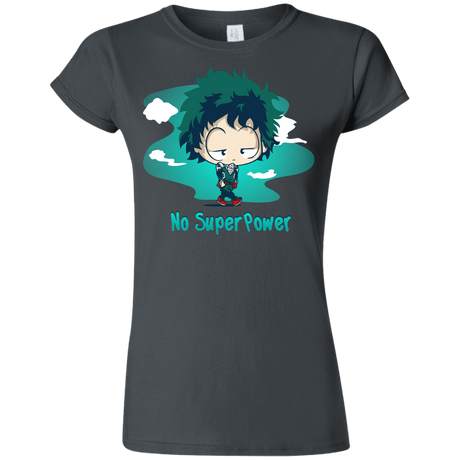 T-Shirts Charcoal / S No Super Power Junior Slimmer-Fit T-Shirt