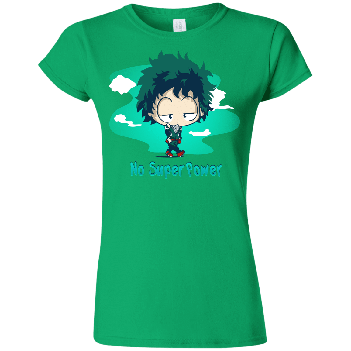 T-Shirts Irish Green / S No Super Power Junior Slimmer-Fit T-Shirt