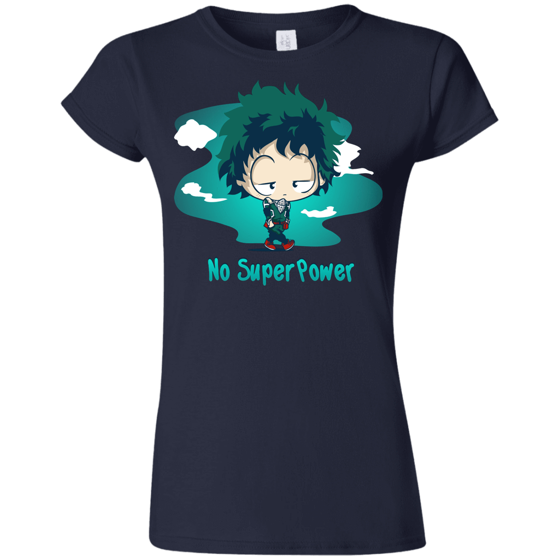 T-Shirts Navy / S No Super Power Junior Slimmer-Fit T-Shirt