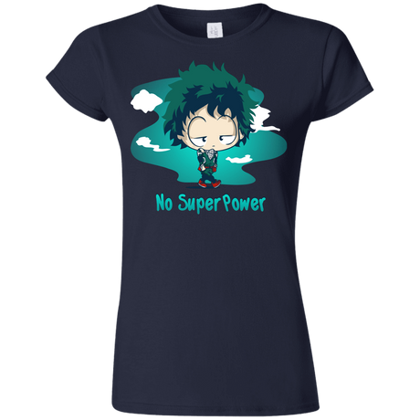 T-Shirts Navy / S No Super Power Junior Slimmer-Fit T-Shirt