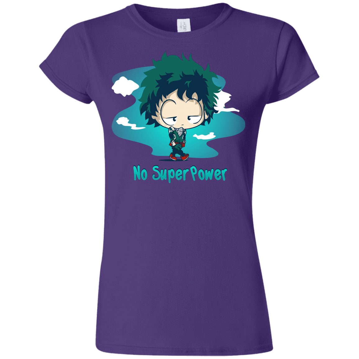 T-Shirts Purple / S No Super Power Junior Slimmer-Fit T-Shirt