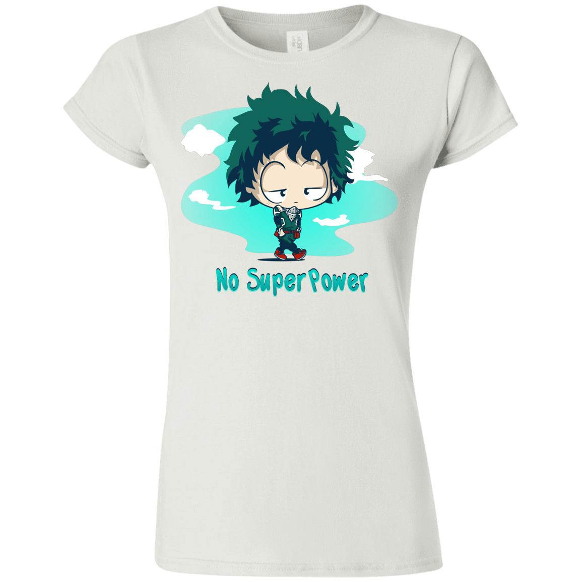 T-Shirts White / S No Super Power Junior Slimmer-Fit T-Shirt