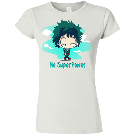 T-Shirts White / S No Super Power Junior Slimmer-Fit T-Shirt