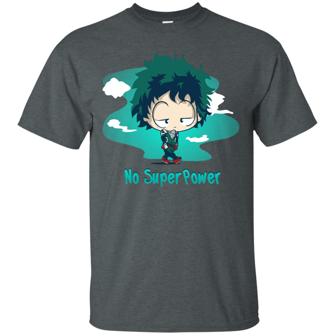 T-Shirts Dark Heather / S No Super Power T-Shirt