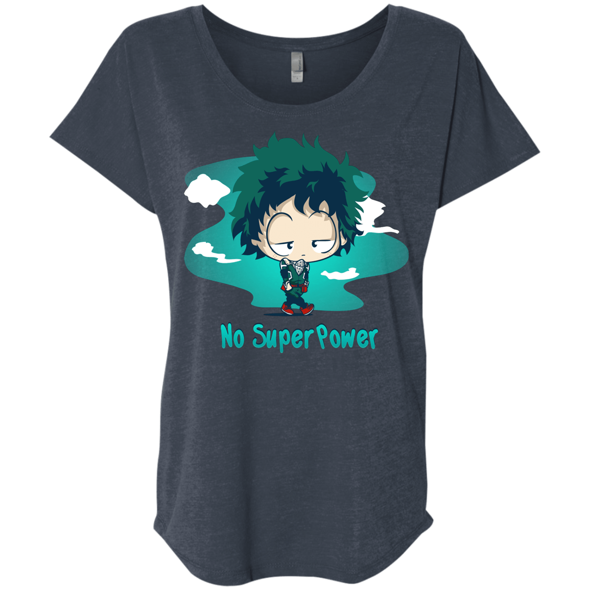 No Super Power Triblend Dolman Sleeve