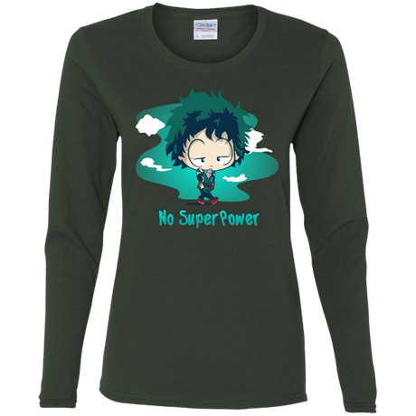 T-Shirts Forest / S No Super Power Women's Long Sleeve T-Shirt