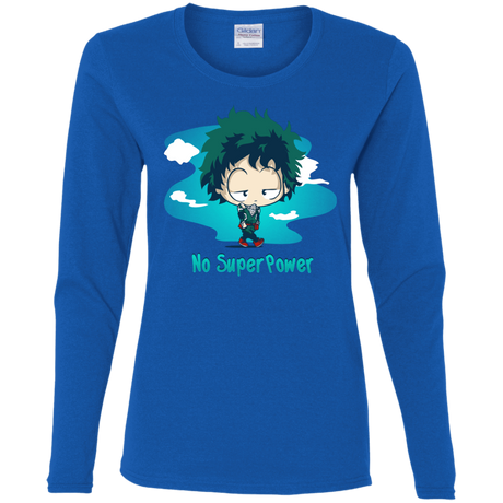 T-Shirts Royal / S No Super Power Women's Long Sleeve T-Shirt