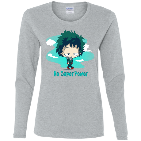 T-Shirts Sport Grey / S No Super Power Women's Long Sleeve T-Shirt