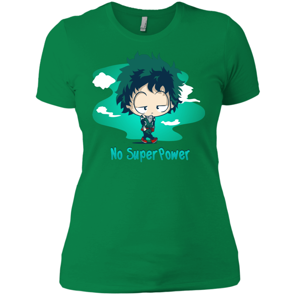 T-Shirts Kelly Green / X-Small No Super Power Women's Premium T-Shirt