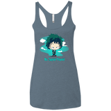 No Super Power Women's Triblend Racerback Tank