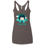 No Super Power Women's Triblend Racerback Tank