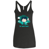 No Super Power Women's Triblend Racerback Tank