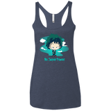No Super Power Women's Triblend Racerback Tank