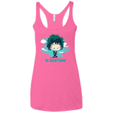 No Super Power Women's Triblend Racerback Tank