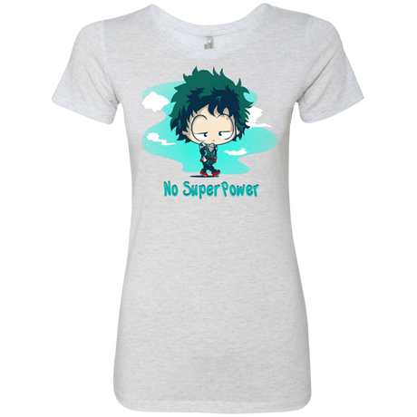 T-Shirts Heather White / S No Super Power Women's Triblend T-Shirt