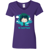 T-Shirts Purple / S No Super Power Women's V-Neck T-Shirt