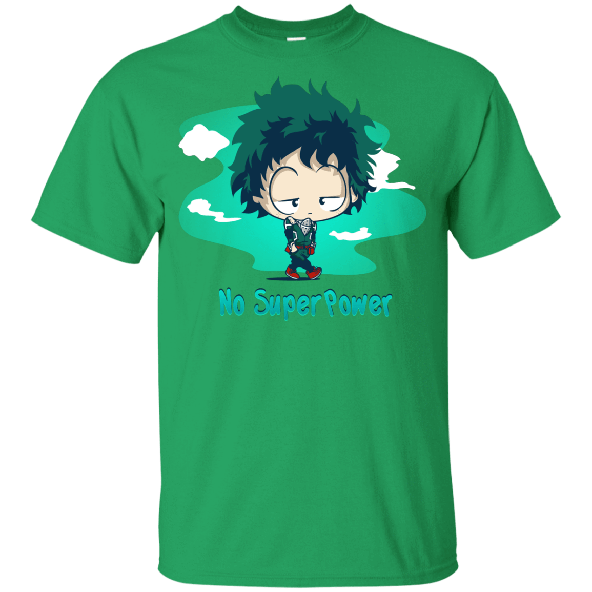 T-Shirts Irish Green / YXS No Super Power Youth T-Shirt