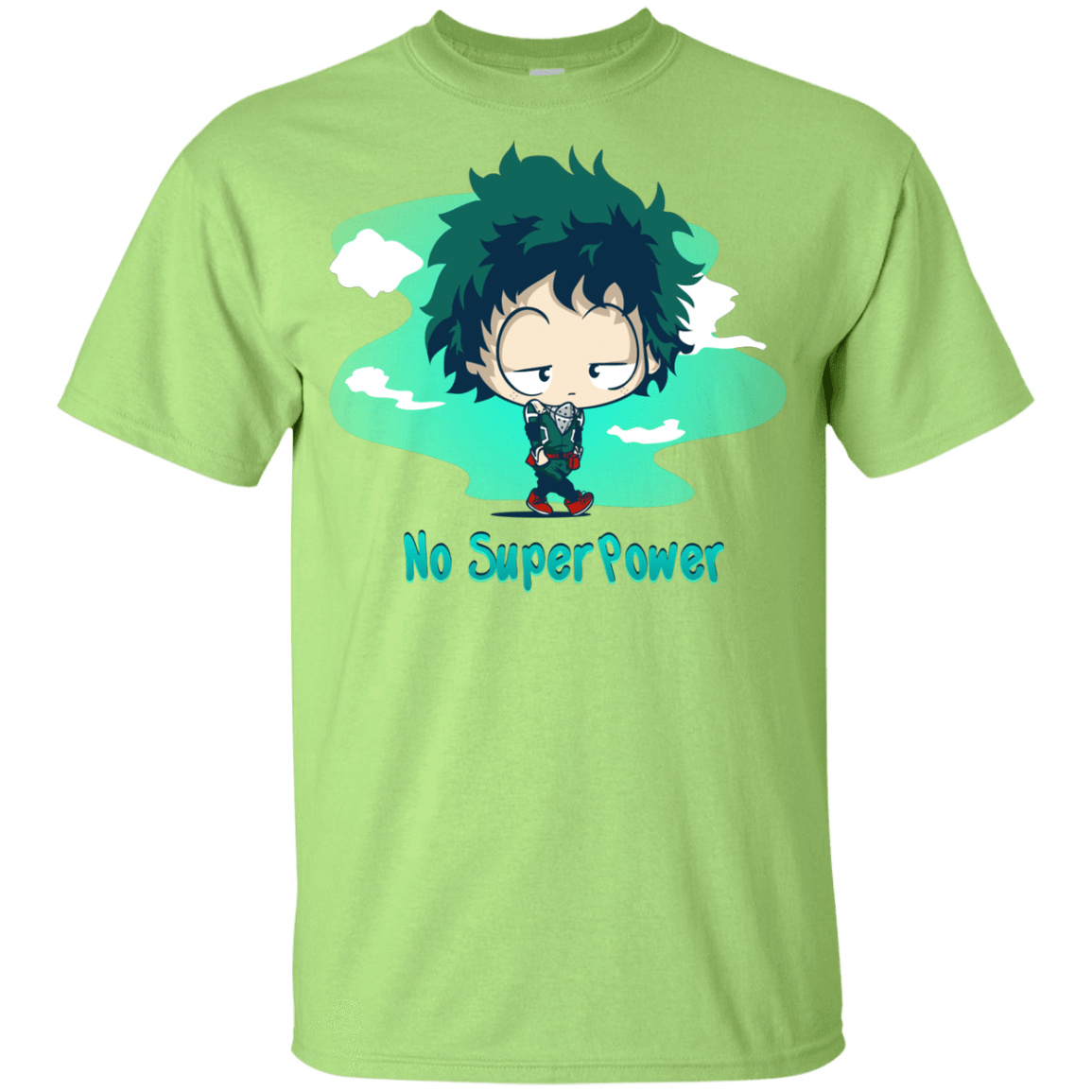 T-Shirts Mint Green / YXS No Super Power Youth T-Shirt