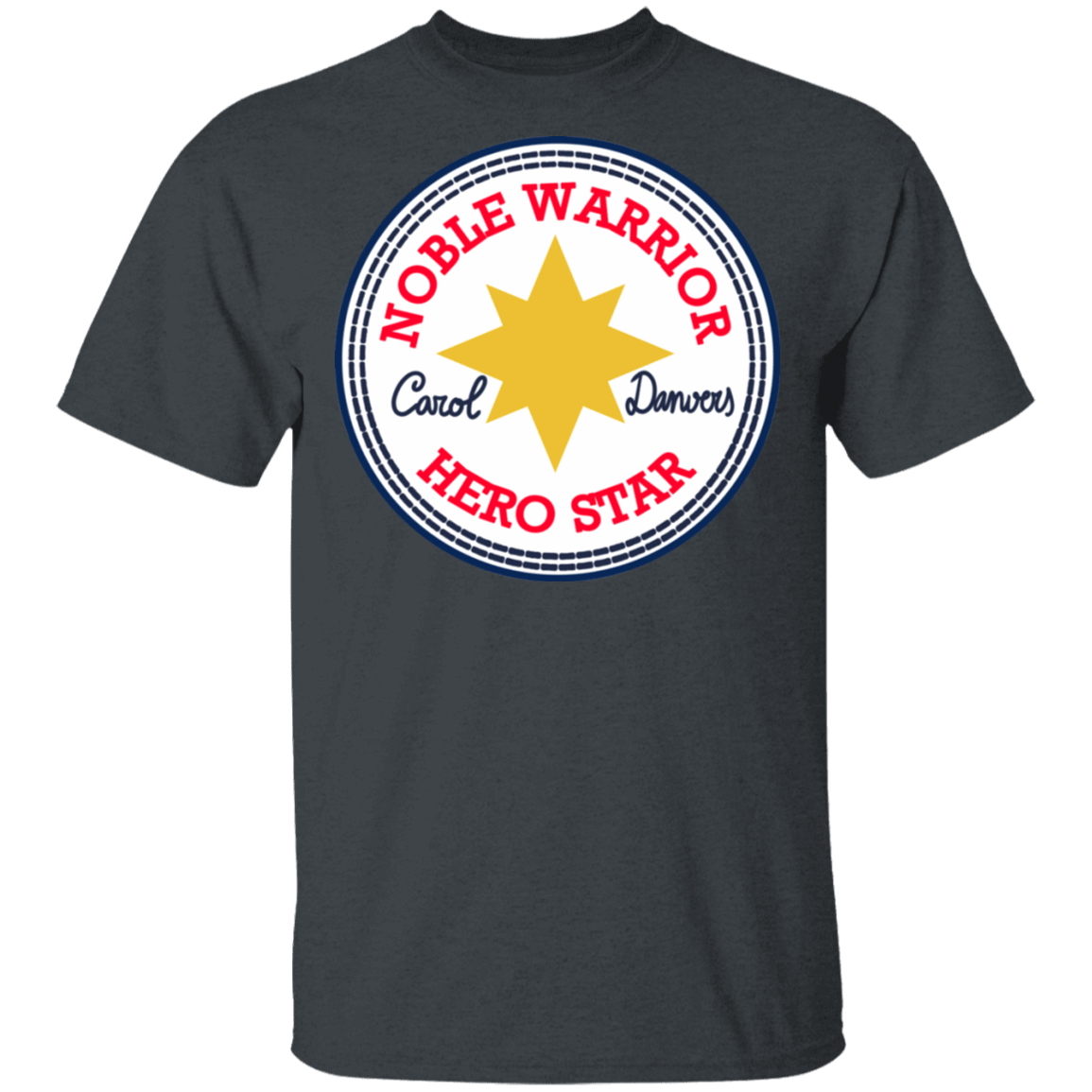 T-Shirts Dark Heather / S Nobel Warrior Hero Star T-Shirt