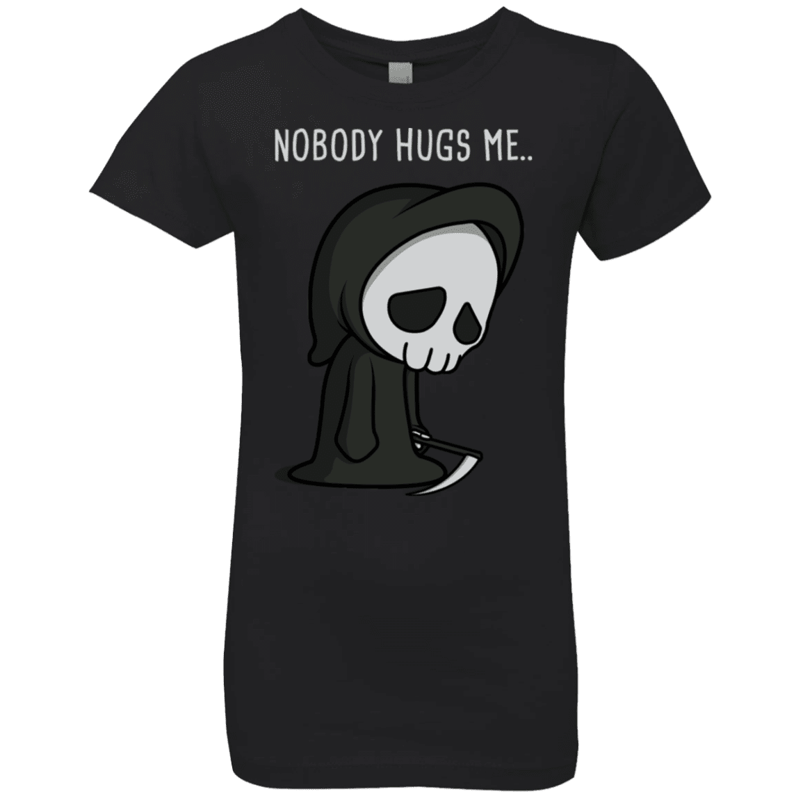 T-Shirts Black / YXS Nobody Hugs Me Girls Premium T-Shirt