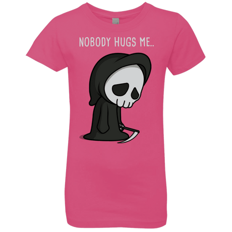 T-Shirts Hot Pink / YXS Nobody Hugs Me Girls Premium T-Shirt