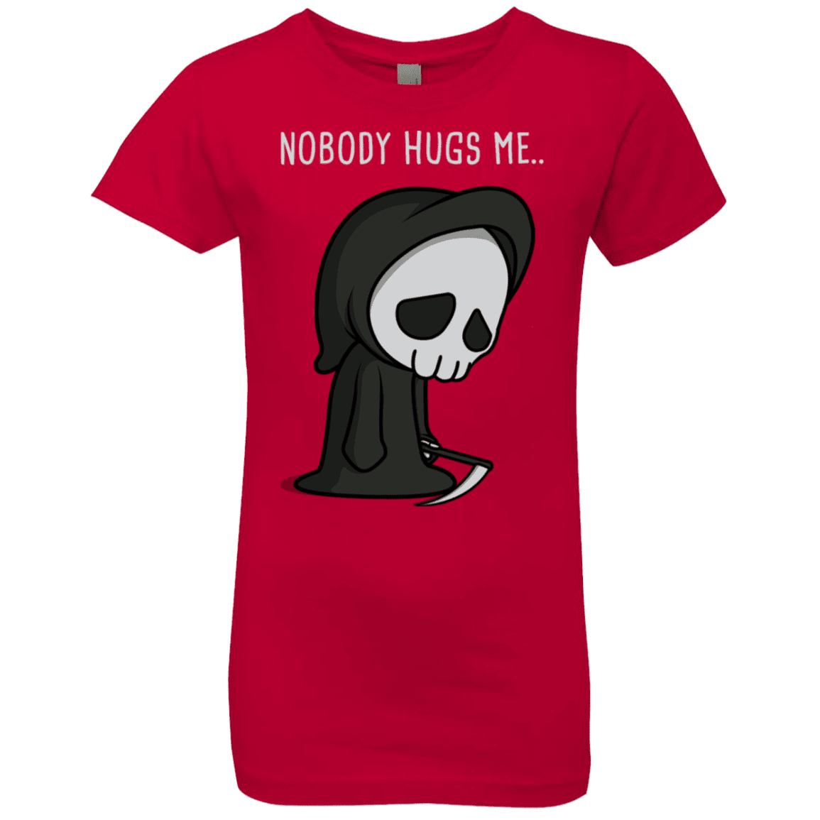 T-Shirts Red / YXS Nobody Hugs Me Girls Premium T-Shirt