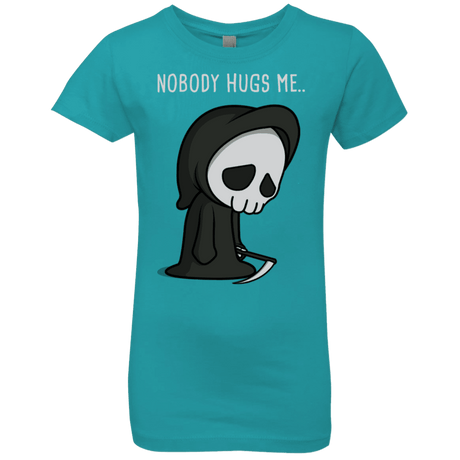 T-Shirts Tahiti Blue / YXS Nobody Hugs Me Girls Premium T-Shirt