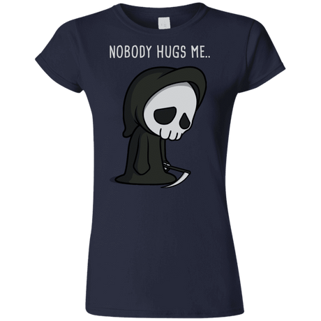 T-Shirts Navy / S Nobody Hugs Me Junior Slimmer-Fit T-Shirt