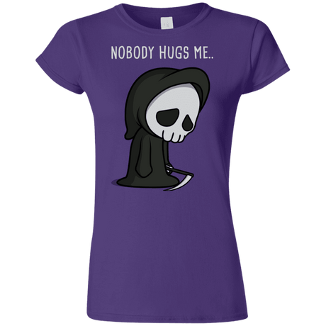 T-Shirts Purple / S Nobody Hugs Me Junior Slimmer-Fit T-Shirt