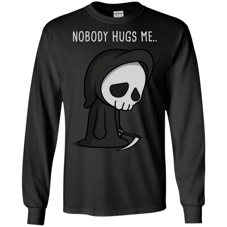 T-Shirts Black / S Nobody Hugs Me Men's Long Sleeve T-Shirt