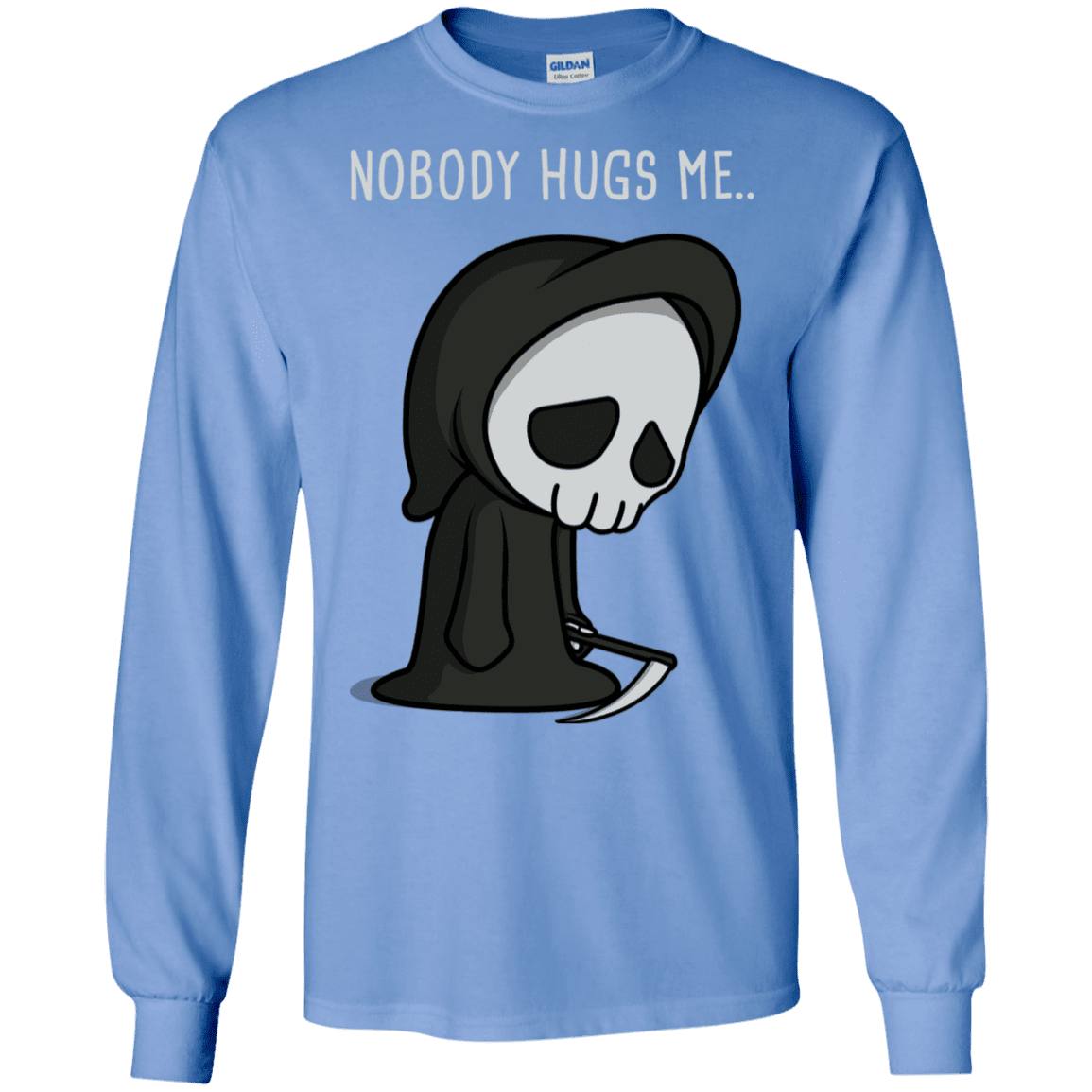 T-Shirts Carolina Blue / S Nobody Hugs Me Men's Long Sleeve T-Shirt