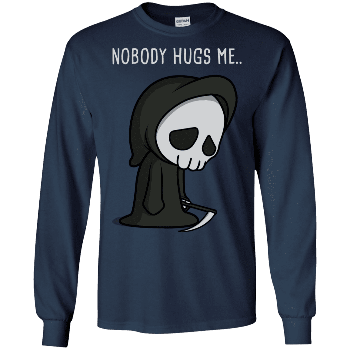 T-Shirts Navy / S Nobody Hugs Me Men's Long Sleeve T-Shirt