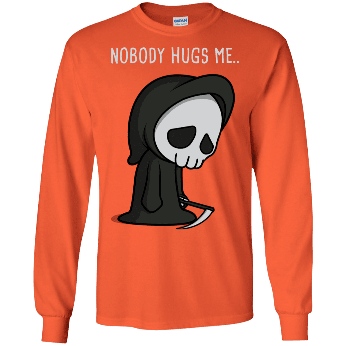 T-Shirts Orange / S Nobody Hugs Me Men's Long Sleeve T-Shirt