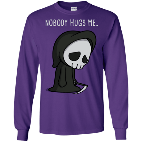 T-Shirts Purple / S Nobody Hugs Me Men's Long Sleeve T-Shirt