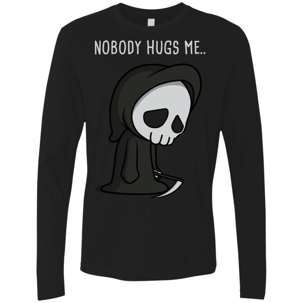 T-Shirts Black / S Nobody Hugs Me Men's Premium Long Sleeve