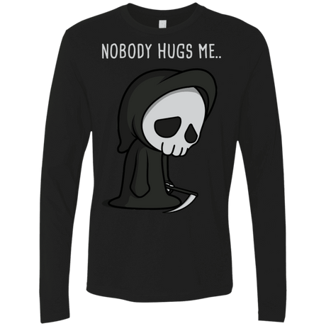 T-Shirts Black / S Nobody Hugs Me Men's Premium Long Sleeve