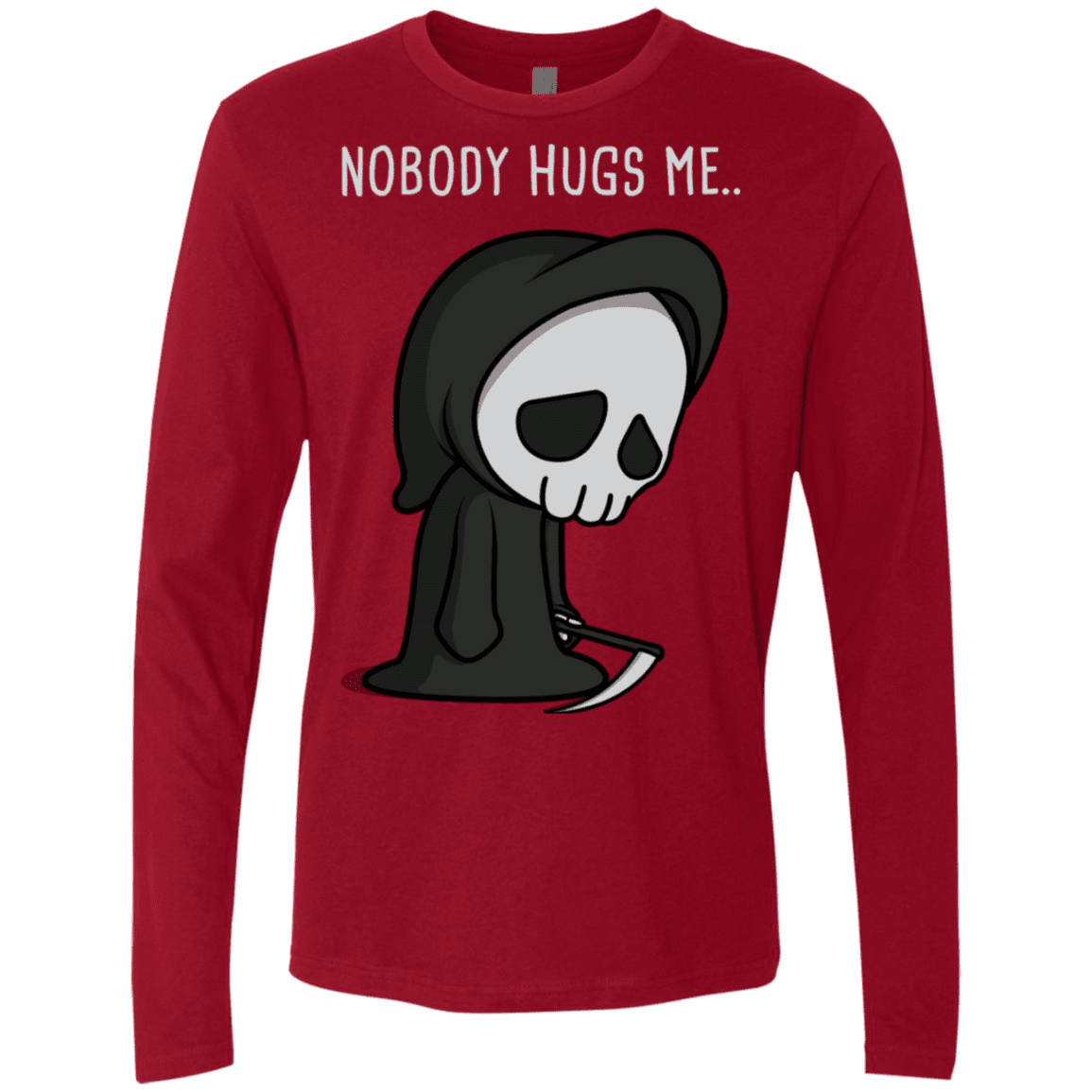 T-Shirts Cardinal / S Nobody Hugs Me Men's Premium Long Sleeve