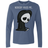T-Shirts Indigo / S Nobody Hugs Me Men's Premium Long Sleeve