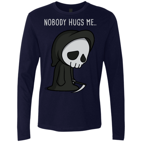 T-Shirts Midnight Navy / S Nobody Hugs Me Men's Premium Long Sleeve