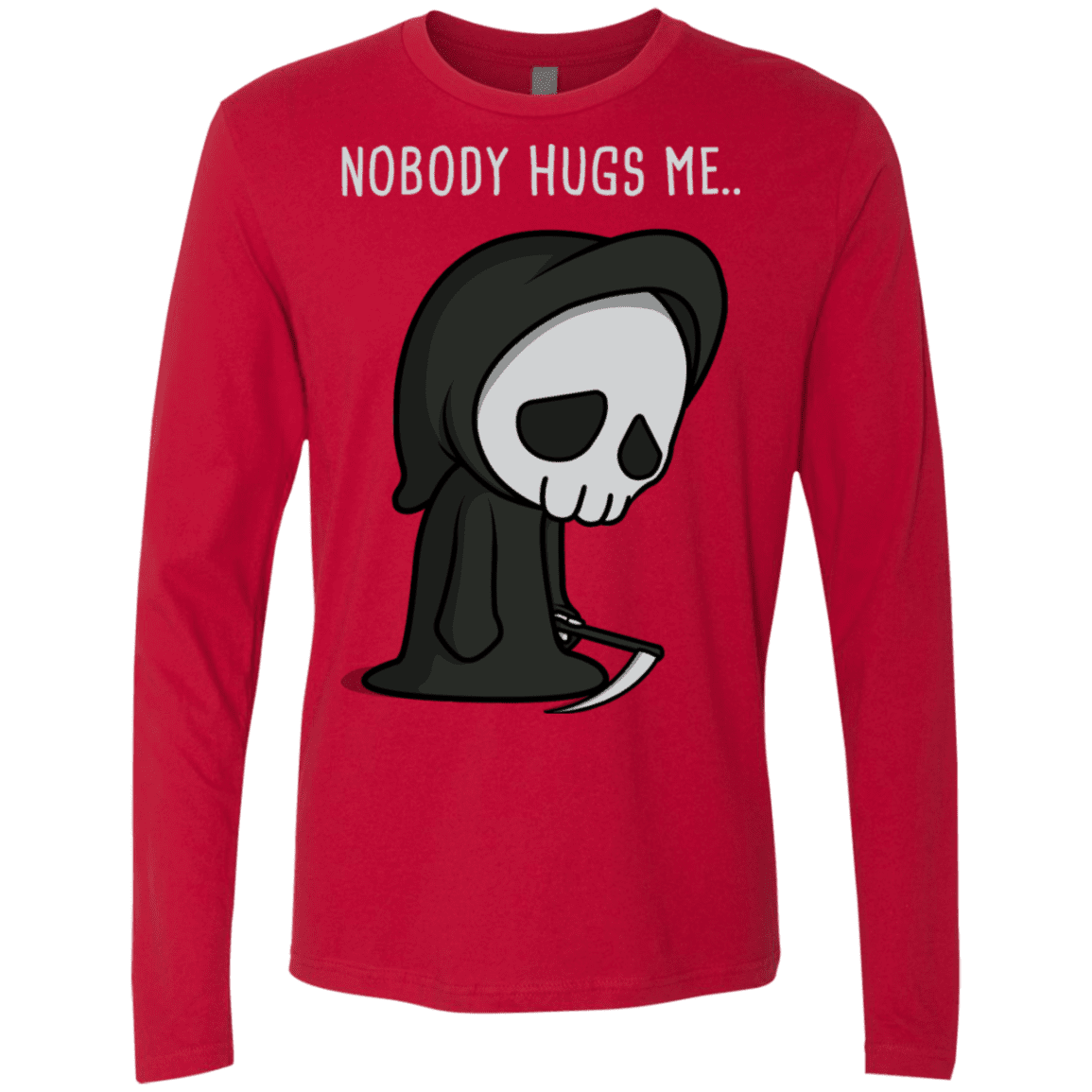 T-Shirts Red / S Nobody Hugs Me Men's Premium Long Sleeve