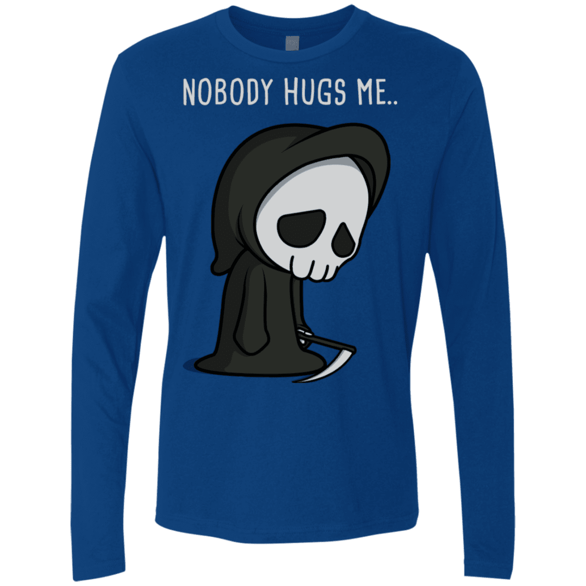 T-Shirts Royal / S Nobody Hugs Me Men's Premium Long Sleeve