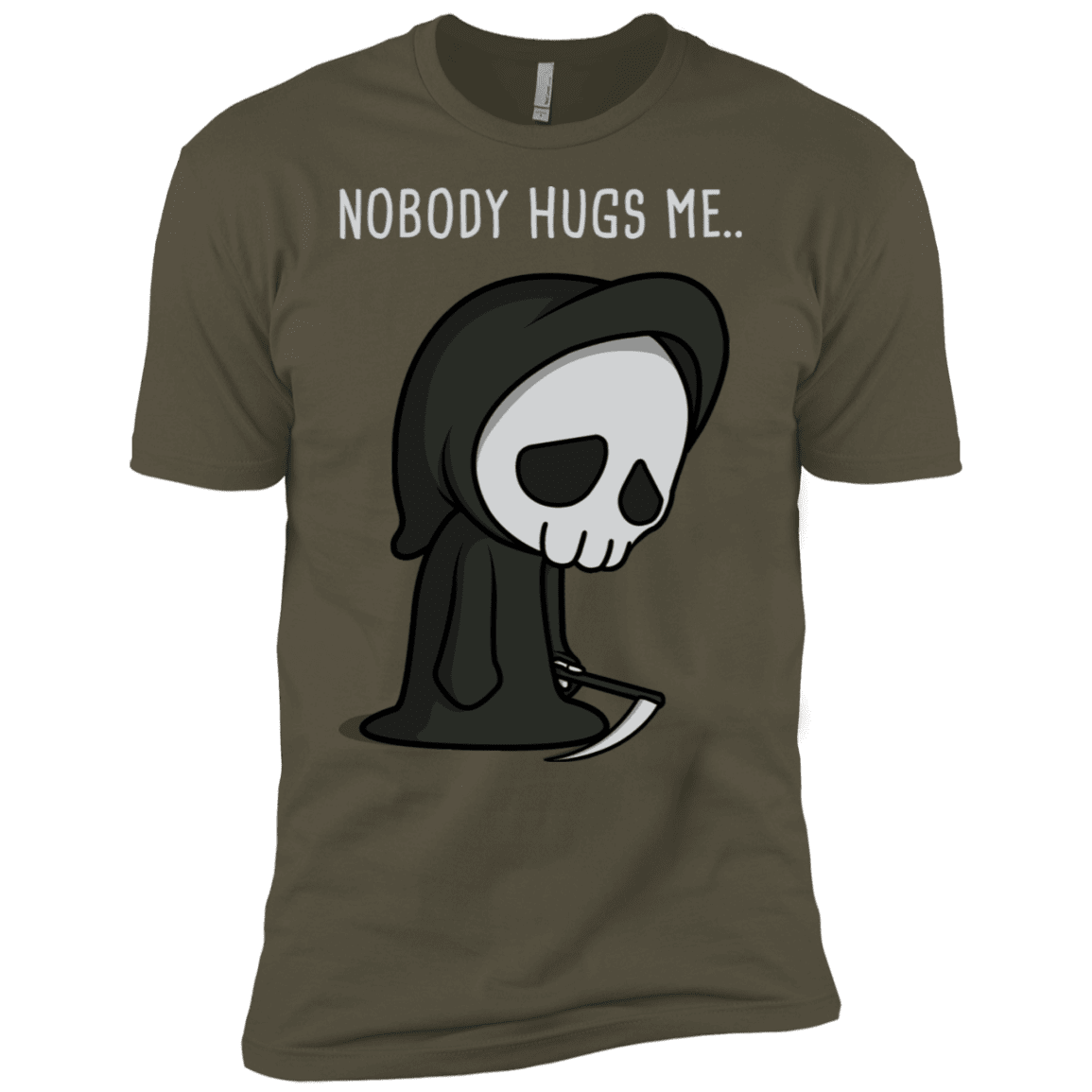 T-Shirts Military Green / X-Small Nobody Hugs Me Men's Premium T-Shirt