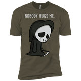 T-Shirts Military Green / X-Small Nobody Hugs Me Men's Premium T-Shirt