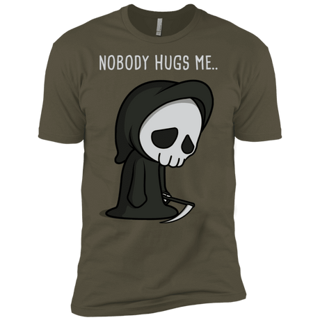 T-Shirts Military Green / X-Small Nobody Hugs Me Men's Premium T-Shirt