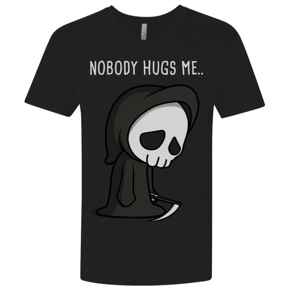 T-Shirts Black / X-Small Nobody Hugs Me Men's Premium V-Neck